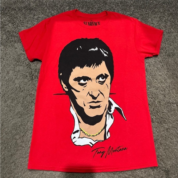 Scarface Red Graphic T-Shirt - Picture 1 of 5